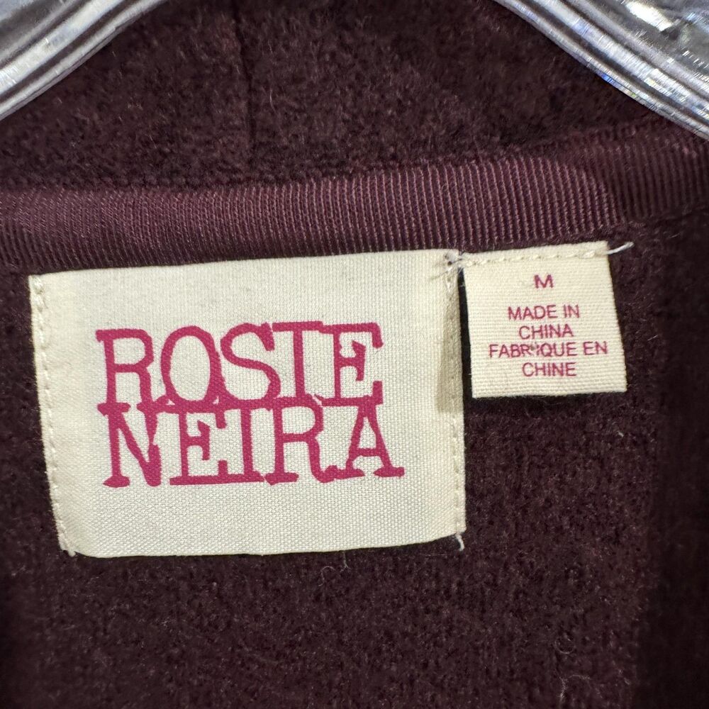 Roste Neira Sweater Women's Medium Burgundy Belted Shawl Collar Wool Blend - Picture 3 of 6